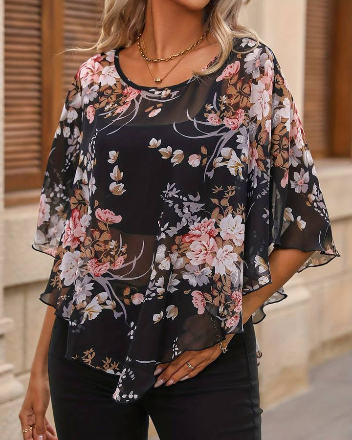 Carmen | Elegante Bluse mit Blumen