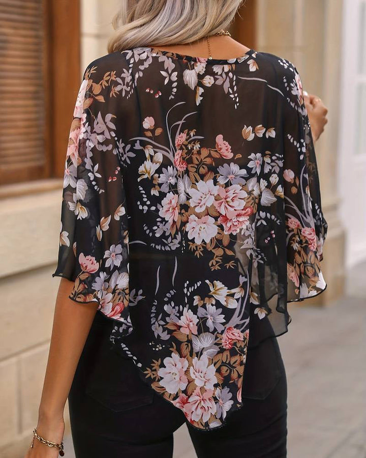 Carmen | Elegante Bluse mit Blumen