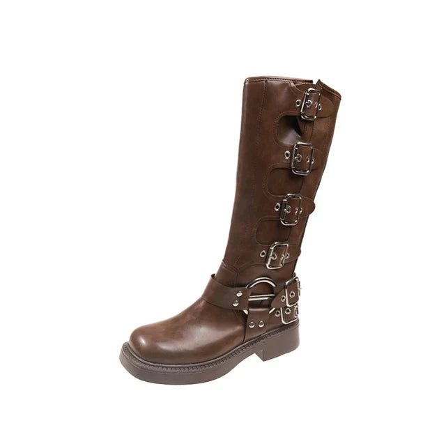 Kynlee | Elegante Kniehohe Plateaustiefel