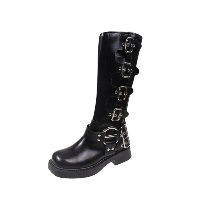 Kynlee | Elegante Kniehohe Plateaustiefel