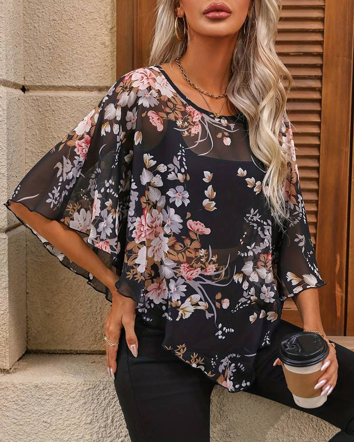 Carmen | Elegante Bluse mit Blumen